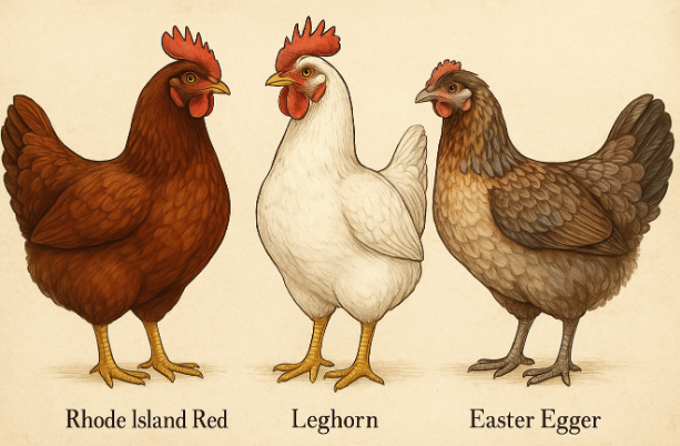 Diagram of chickens that are good in Florida.